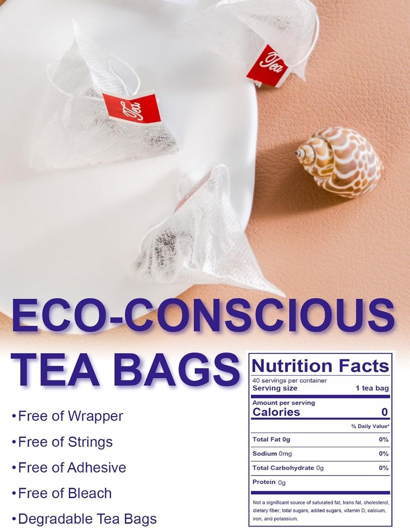 TeeLux Mugwort Tea Bags - 100% Natural Dried Mugwort Herb Tea, Caffeine Free, 40 Count - Image 2
